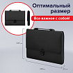 Папка-портфель пластиковая BRAUBERG "ДИПЛОМАТ", А4 (330х245х35 мм), 13 отделений, фактура бисер, черная, 226025