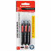 Маркер строительный с длинным наконечником многофункциональный для труднодоступных мест, НАБОР 3шт., ЧЕРНЫЕ, 1мм, BRAUBERG UNIVERSAL, 152541
