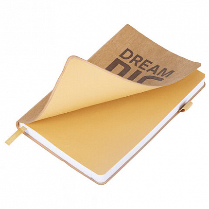 Ежедневник недатированный А5 138х213мм BRAUBERG "BeStyle", под кожу, резинка, держатель, 160л, песочный, 116216