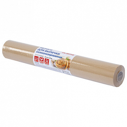 Бумага для выпечки силиконизированная, пергамент 38 см х 50 м, цвет коричневый, LAIMA, CH, 609585