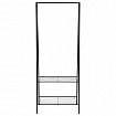 Вешалка для плечиков BOOMHOUSE GR-004 (в1530*ш600*г360мм), 2 полки, металл, черная, 701439