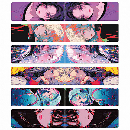 Закладки для книг МАГНИТНЫЕ, "АССОРТИ 5 ДИЗАЙНОВ МИКС", набор 6 штук, 60x20 мм, FUNSTER, 116652