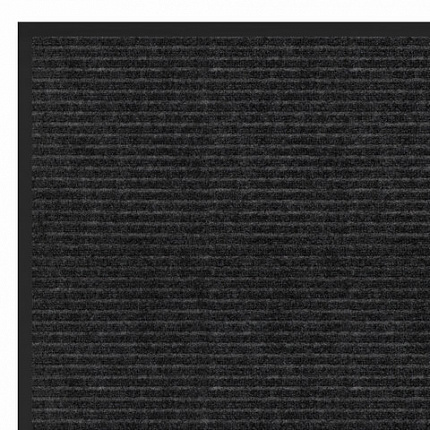 Коврик придверный 40х60 см, ЧЕРНЫЙ, влаго-грязезащитный, 450 г/м2, ребристый, PRIMILA (ПРИМИЛА) EXTRA, 701027