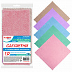 Салфетки из МИКРОФИБРЫ ПЛЮШЕВОЙ 30х30 см, КОМПЛЕКТ 10 шт., PASTEL, ассорти, 250 г/м2, LAIMA HOME, 608445