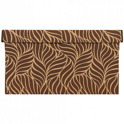 Короб для хранения из плотного микрогофрокартона 330х250х185 мм, КОМПЛЕКТ 4 ШТ., BRAUBERG HOME "Узор", 271816