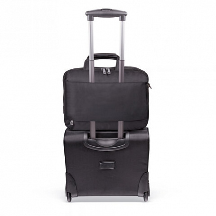 Сумка портфель BRAUBERG DANDY с отделением для ноутбука 15-16", 2 отделения, "Combi", черная, 32х41х10 см, 240397