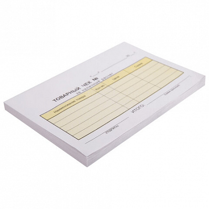 Товарный чек 2-слойный самокопирующийся, А6 110х143 мм, КОМПЛЕКТ 5 книжек по 50 шт., STAFF, 130288