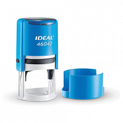 Оснастка для печатей оттиск D=42 мм, синий, TRODAT IDEAL 46042 P2, корпус синий, с крышкой, подушка, 125310