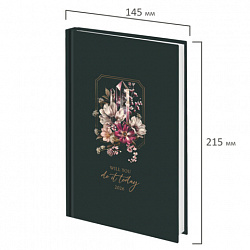 Ежедневник датированный 2026 145х215 мм, А5, STAFF, ламинированная обложка, "Crystal", 117331