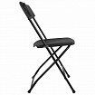 Стулья складные BRABIX "Golf CF-002", КОМПЛЕКТ 4 шт., черный каркас, пластик черный, 533030