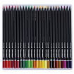 Карандаши цветные чёрное дерево BRAUBERG BLACK WOOD, 75 цветов, мягкий грифель 3 мм, 182044