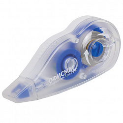 Корректирующая лента ОФИСМАГ N1, 5 мм х 6 м, прозрачно-синий корпус, механизм перемотки, блистер, 272659