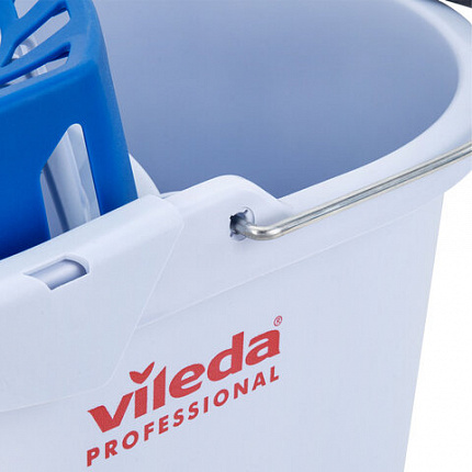 Ведро VILEDA PROFESSIONAL "Супер-моп", с системой отжима для веревочных и ленточных МОПов, овальное, объем 10 л, 162137