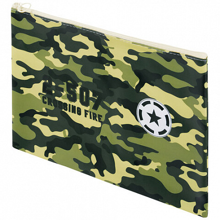 Папка для тетрадей ПИФАГОР А4, 1 отделение, ПВХ, на молнии, ассорти "Camouflage", 32x23 см, 273830