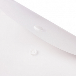 Папка-конверт с кнопкой МАЛОГО ФОРМАТА (240х190 мм), А5, матовая прозрачная, 0,18 мм, BRAUBERG, 227314