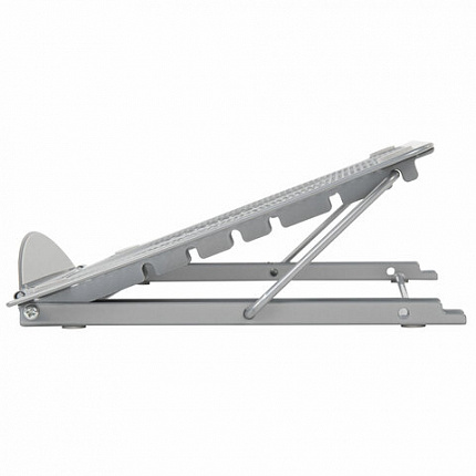 Подставка для книг, ноутбуков, планшетов BRAUBERG "Germanium", 240х195х20 мм, серебро, металл, 237984