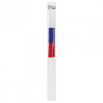 Флаг России ручной 30х45 см, без герба, с флагштоком, BRAUBERG/STAFF, 550182, RU14