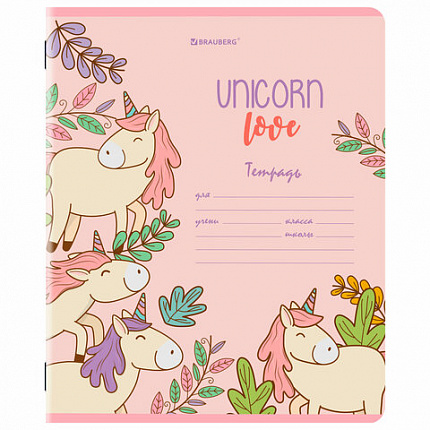 Тетрадь 12 л. BRAUBERG клетка, обложка картон, МИКС-4, 107276