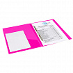 Папка с металлическим скоросшивателем и внутренним карманом BRAUBERG "Neon", 16 мм, розовая, до 100 листов, 0,7 мм, 227466