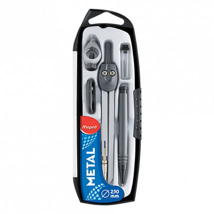 Готовальня MAPED (Франция) "Start", 5 предметов, ударопрочный пенал с европодвесом, 197513