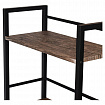 Стол на металлокаркасе BRABIX "LOFT CD-005", 1200х520х1200 мм, 3 полки, цвет морёный дуб, 641221