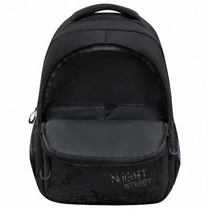 Рюкзак BRAUBERG CONCEPT универсальный, 2 отделения, светоотр. принт, Night city, 45х30х18 см, 272582