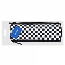 Пенал мягкий BRAUBERG, 3 отделения, нейлон, 21х7х7 см, "Black and White", 273582