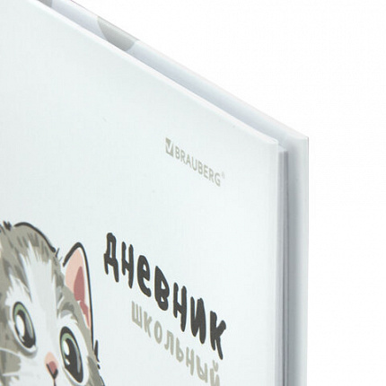 Дневник 1-11 класс 40 л., твердый, BRAUBERG, матовая ламинация, "Котёнок", 107601