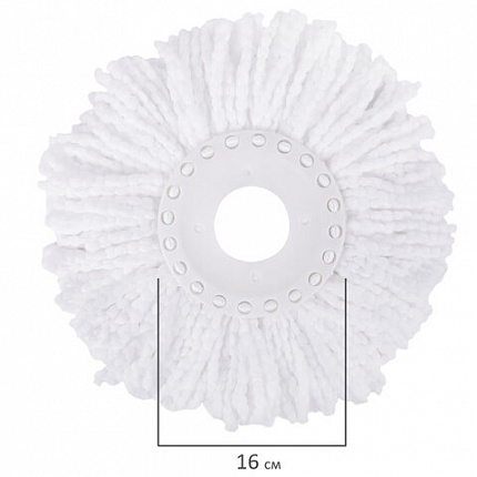 Швабра с отжимом и ведром 7л/5л отжим центрифуга / рукоятка, 2 круглые насадки, крепление кольцо, черный, LAIMA 607487