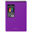 Блокнот А5 80 л., спираль пластиковая, обложка пластик, клетка, BRAUBERG "Metropolis", ФИОЛЕТОВЫЙ, 115571