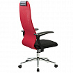 Кресло офисное BRABIX PREMIUM "Ultimate EX-801" хром, плотная двойная сетка Х2, черное/красное, 532921