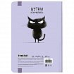Скетчбук, белая бумага 120 г/м2, 145х203 мм, 80 л., резинка, твердый, FUNSTER (ФАНСТЕР), "Кот Тыгыдык", 116897