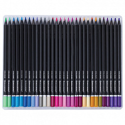 Карандаши цветные чёрное дерево BRAUBERG BLACK WOOD, 120 цветов, мягкий грифель 3 мм, 182046