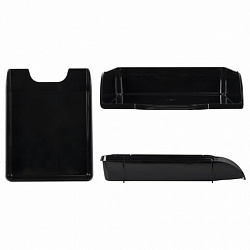 Лоток горизонтальный для бумаг BRAUBERG "Classic", 330х255х62 мм, черный, 237285
