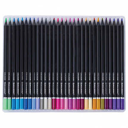 Карандаши цветные чёрное дерево BRAUBERG BLACK WOOD, 120 цветов, мягкий грифель 3 мм, 182046