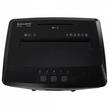 Уничтожитель (шредер) BRAUBERG PROFESSIONAL PS-623n, CD, "HeavyDuty", 7 уровень секретности, 1х2 мм, 6 листов, корзина 23 литра, 532592