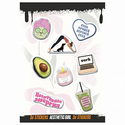 Наклейки объемные эпоксидные на телефон, 6-8 шт. на листе, "СТИЛЬНЫЕ ДИЗАЙНЫ", АССОРТИ, NALEPKING