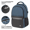 Рюкзак BRAUBERG URBAN универсальный, с отделением для ноутбука, USB-порт, "Denver", синий, 46х30х16 см, 229893