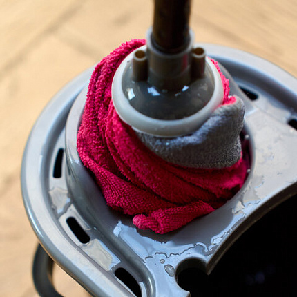 Насадка МОП для швабры юбочка RUBI крепление еврорезьба, микрофибра + скраб 25см, 157, 77080