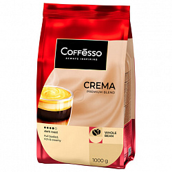 Кофе в зернах COFFESSO "Crema", 1 кг, 102486