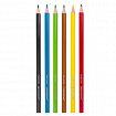 Карандаши цветные BRAUBERG PREMIUM, 6 цветов, трехгранные, грифель 3 мм, 181660
