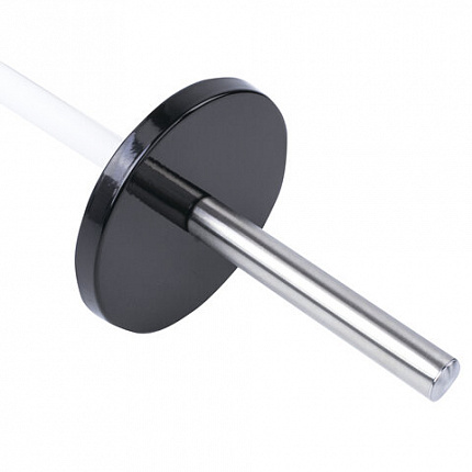 Ершик для унитаза с подставкой, металл, черный, глянцевый, LAIMA, 604960