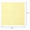 Салфетки бумажные 100 штук, 24х24 см, LAIMA, жёлтые (пастельный цвет), 100% целлюлоза, 126908
