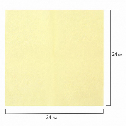 Салфетки бумажные 100 штук, 24х24 см, LAIMA, жёлтые (пастельный цвет), 100% целлюлоза, 126908