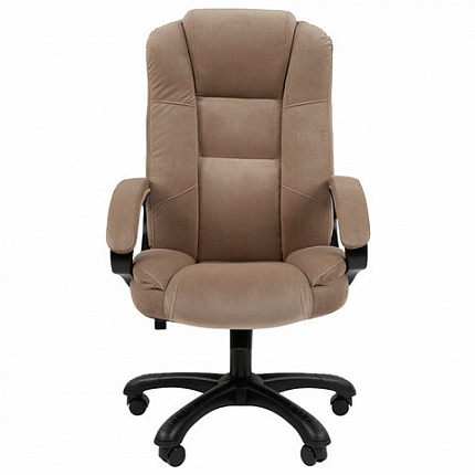Кресло офисное Chairman CH 600, велюр, бежевое, 7158673
