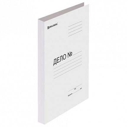 Папка без скоросшивателя "Дело", картон мелованный, плотность 280 г/м2, до 200 листов, BRAUBERG, 110927