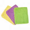 Салфетки из МИКРОФИБРЫ универсальные 30х30 см, КОМПЛЕКТ 3 шт., ассорти, 180 г/м2, ЛЮБАША ЭКОНОМ, 606306