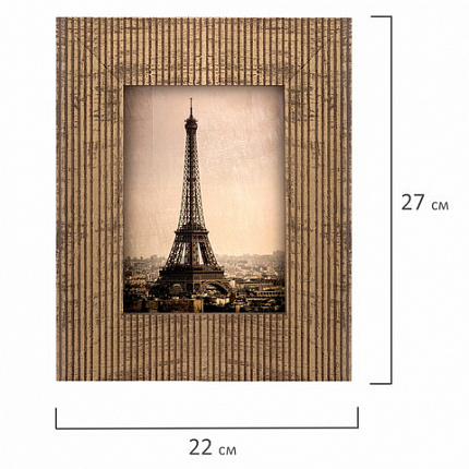 Рамка из мангового дерева BRAUBERG LOFT ANCIENT, фото 13х18 см, акриловый экран, 22х27 см, 391285