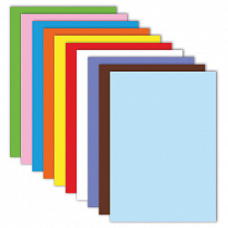 Цветная бумага А4 ТОНИРОВАННАЯ В МАССЕ, 100 листов, 10 цветов, короб, 80 г/м2, FUNSTER (ФАНСТЕР), 210х297 мм, 117617