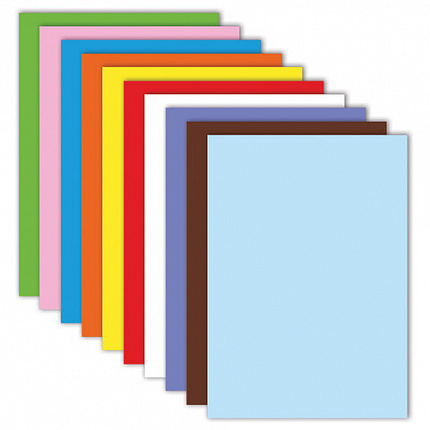 Цветная бумага А4 ТОНИРОВАННАЯ В МАССЕ, 100 листов, 10 цветов, короб, 80 г/м2, FUNSTER, 210х297 мм, 117617